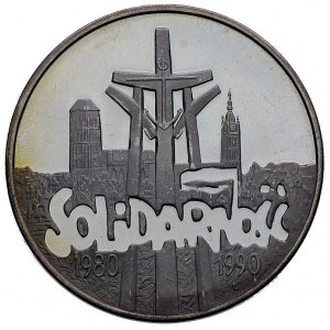 100.000 złotych 1990, Solidarność, bez napisu PRÓBA, lu...