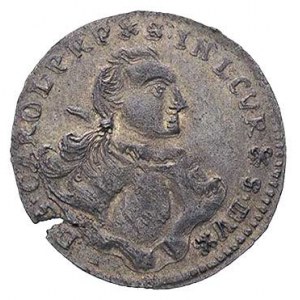 grosz 1762, Mitawa, litery CHS pod tarczami herbowymi, ...