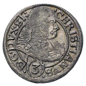 3 krajcary 1669, Brzeg, F.u.S. 1931, ładnie zachowane