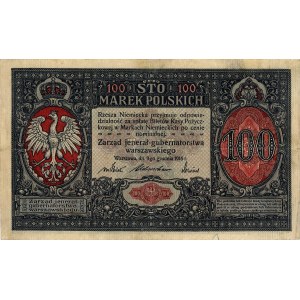 100 marek polskich 9.12.1916, \jenerał, Miłczak 6a,IV,...