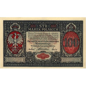 100 marek polskich 9.12.1916, \Generał, Miłczak 15,II,...