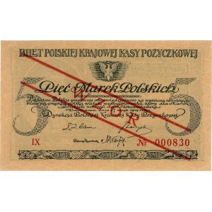 5 marek polskich 17.05.1919. seria IX, WZÓR, Miłczak 20...