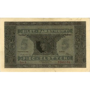 5 złotych 25.10.1926, seria A, Miłczak 65