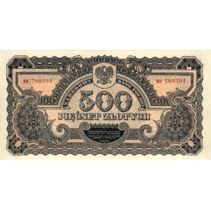 500 złotych 1944 \obowiązkowe, seria BH 780394