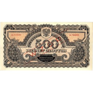 500 złotych 1944 \obowiązkowe, seria Az 123456