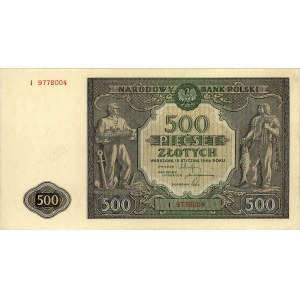 500 złotych 15.01.1946, seria I 9778004, na stronie odw...