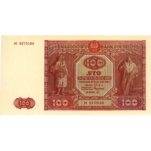 100 złotych 15.05.1946, seria M, Miłczak 129a, na górny...
