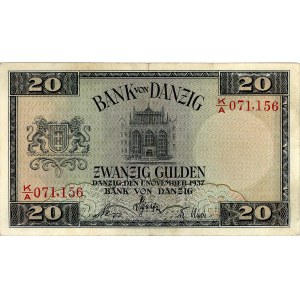20 guldenów 01.11.1937, seria K/A, Miłczak G53b