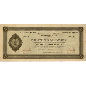 5% Bilet Skarbowy z 10.01.1922 na 100.000 marek polskic...