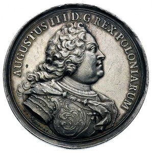  August III- medal autorstwa H. F. Wermutha wybity na p...