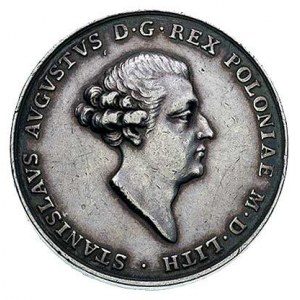 Stanisław August- medal koronacyjny autorstwa T. Pingo ...