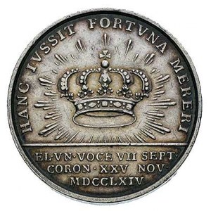 Stanisław August- medal koronacyjny autorstwa T. Pingo ...