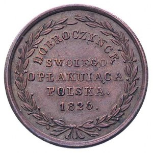 śmierć Aleksandera I 1826 r, Aw: Popiersie w wieńcu w p...