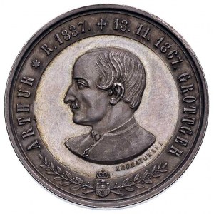 Artur Grottger- medal wybity w 1880 r nakładem M. Kurna...