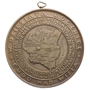10 rocznica Cudu nad Wisłą- medal autorstwa St. R. Kożb...