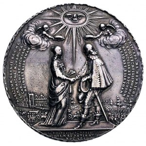 zaślubiny Wilhelma II Orańskiego z Marią Stuart- medal ...