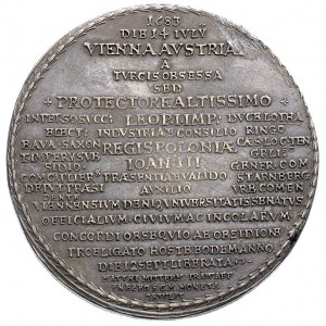pamiątkowy talar medalowy 1683 r wybity z okazji wyzwol...