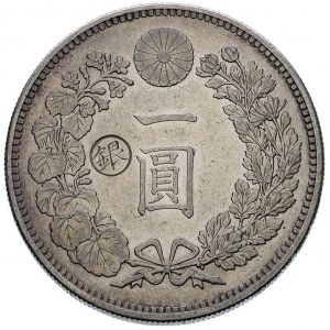 1 jen z kontramarką Gin z mennicy w Osace, 1896, Aw: Sm...