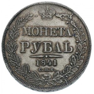 rubel 1841, Petersburg, Bitkin 192, patyna