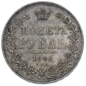 rubel 1846, Petersburg, Bitkin 208, ładny egzemplarz, p...