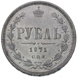 rubel 1871, Petersburg, Bitkin 84, drobne rysy w tle