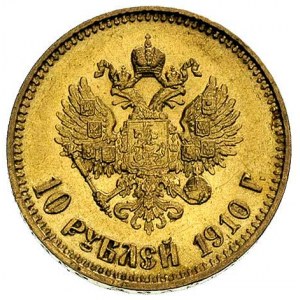 10 rubli 1910, Petersburg, Bitkin 15, Fr. 179, złoto 8....