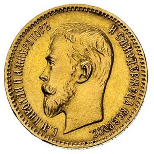 5 rubli 1910, Petersburg, Bitkin 36, Fr. 180, złoto 4.3...
