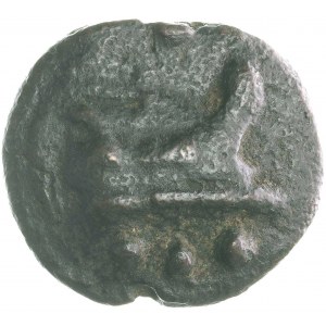quadrans 225-217 pne, Aw: Głowa młodego Heraklesa w lew...