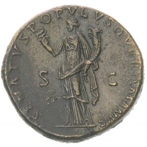 Trajan 98-117, sesterc, Aw: Popiersie w wieńcu w prawo ...
