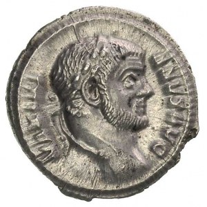 Maksymian 286-305, argenteus, Aw: Popiersie w wieńcu w ...