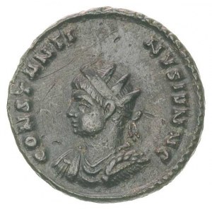 Konstantyn II 337-340, AE-18, Trewir, Aw: Popiersie w k...