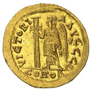 Leon I 457-474, solidus, Konstantynopol, Aw: Popiersie ...