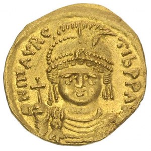 Maurycy Tyberiusz 582-602, solidus, Antiochia, Aw: Popi...