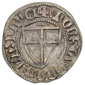 Konrad III von Jungingen 1393-1407, szeląg, Aw: Tarcza ...