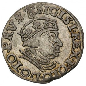 trojak 1539, Gdańsk, odmiana -korona królewska z krzyże...