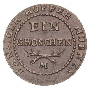 grosz 1809, Gdańsk, Plage 48, ładnie zachowany, patyna