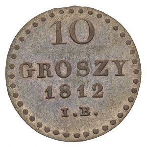 10 groszy 1812, Warszawa, Plage 102, bardzo ładne