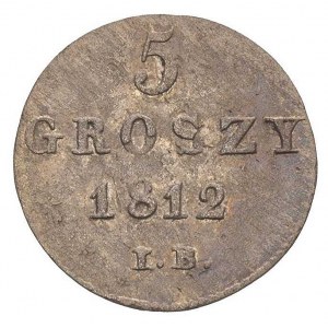 5 groszy 1812, Warszawa, przebitka na 1/24 talara prusk...