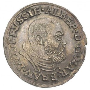 trojak 1535, Królewiec, na awersie PRVSSIE, Bahr. 1154,...
