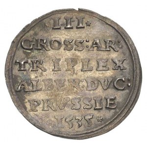 trojak 1535, Królewiec, na awersie PRVSSIE, Bahr. 1154,...