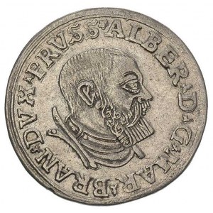 trojak 1535, Królewiec, na awersie PRVSS, Bahr. 1150, N...