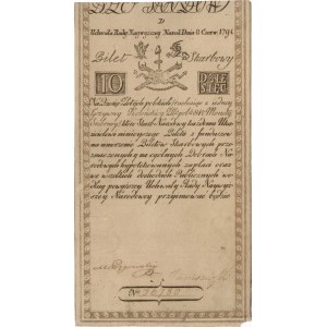 10 złotych 8.06.1794, seria D, Miłczak A2