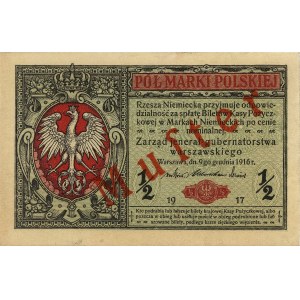 1/2 marki polskiej 9.12.1916, \jenerał, MUSTER