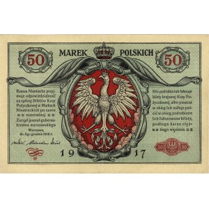 50 marek polskich 9.12.1916, \jenerał, Miłczak 5,III+,...