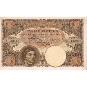 1000 złotych 28.02.1919, Miłczak 55a