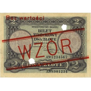 2 złote 1.05.1925, WZÓR, dwukrotnie perforowany, Miłcza...