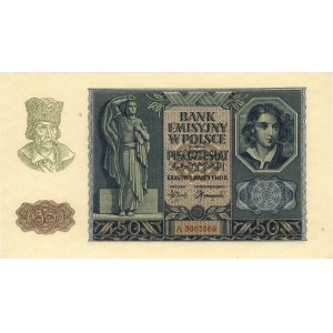 50 złotych 1.03.1940, seria A, Miłczak 96