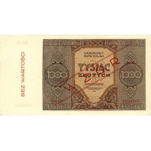1000 złotych 1945, seria Dh, WZÓR, Miłczak 120b