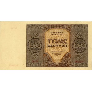 1000 złotych 1945, seria A, Miłczak 120a