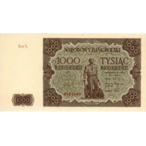 1000 złotych 15.07.1947, seria Ł, Miłczak 133a